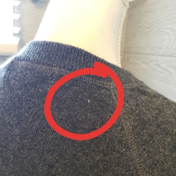 Parisian Signature Cashmere Sweater Long Sleeve Gray | Size Petite M - Picture 8 of 12